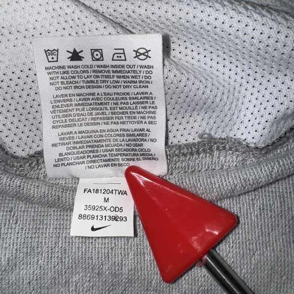 NIKE UofO Oregon Ducks Sz Medium Maternity Shirt Dress Short Gray Logo Side Zip - Picture 9 of 9